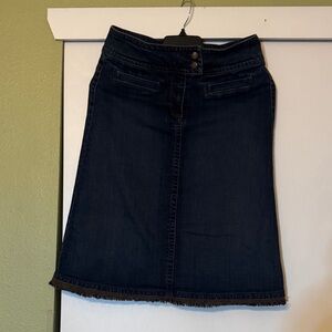 CAbi Dark Denim Skirt